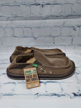 Sanuk Sidewalk Surfers Men’s Size 8 M Vagabond Canvas Shoe Brown SMF1001 BRN New